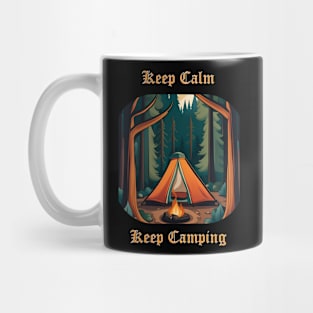 Keep Calm and Keep Camping Mug